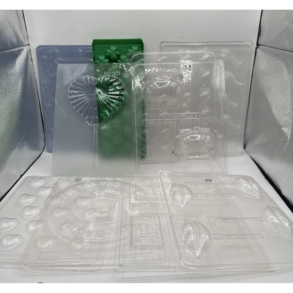 Lot of 10 Candy Lollipop Ice Molds Valentine St. Patrick Valentines St. Pats Day